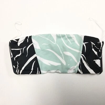 Nuevo sin etiquetas Top de natación The Bikini Lab Bandeau - Aqua/Negro/Blanco - M Foto 1 de 4