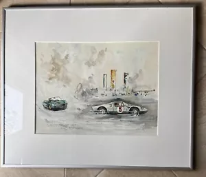 Porsche Ehrenpreis Clubmeisterschaft Göppingen 1967 ADAC watercolor by Weinert - Picture 1 of 6