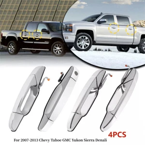 4X Chrome Exterior Door Handle Set For Chevy Silverado GMC Sierra Escalade 07-13 - Bild 1 von 6