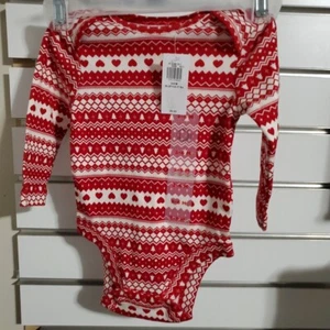 3- 6 Months Onzie Red And White Hearts - Picture 1 of 3