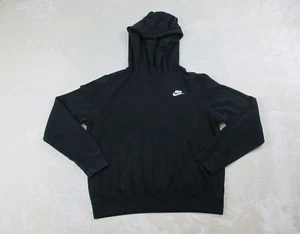 Nike Suéter Mujer Mediano Negro Pullover Deletrear Cuello Embudo Con Capucha Damas* - Imagen 1 de 9