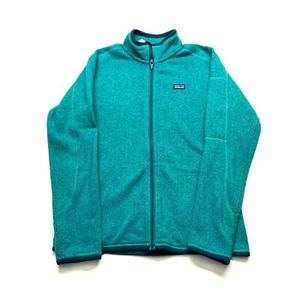 Patagonia Better maglione giacca donna media verde acqua finto collo manica lunga full zip - Foto 1 di 16