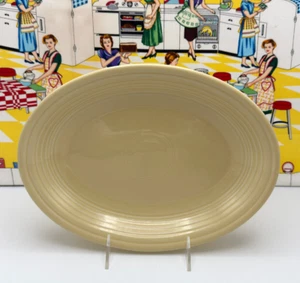 Fiesta Oval Platter Serving Dish Ivory Beige 11 1/2" x 9" - Picture 1 of 3