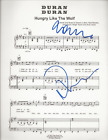 Duran Duran SIGNED Hungry Like The Wolf Sheet Music COA Autographed John Roger