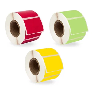 ZEBRA 1.5x1 COLOR Combo GREEN RED YELLOW Direct Thermal Labels - 6 Rolls; 2 each - Picture 1 of 7