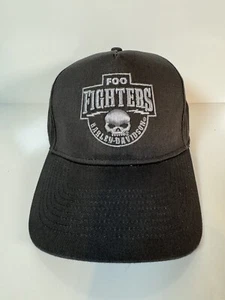 Rare Limited Run Harley Davidson Foo Fighters Collaboration Gray Adjustable Hat - Picture 1 of 8