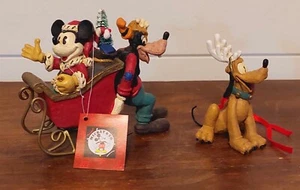 NIB Midwest of Cannon Falls Mickey/Pluto/Goofy Sleigh Christmas Decoration - Picture 1 of 17