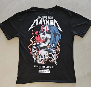 Made For Mayhem Kings Of Chaos Embrace The Riot schwarzes Grafik-T-Shirt Größe Large - Bild 1 von 7