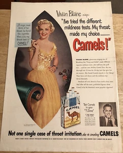 1945 CAMELS Vivian Blaine / SCHENLEY Dick Haymes, State Fair - Vintage Ad - Bild 1 von 2