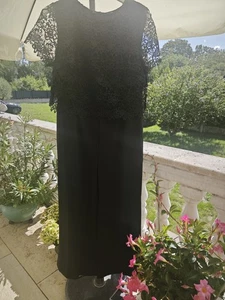 Damen Overall mit Spitze 44 46 Schwarz Elegant Body Flirt Reißverschluss  - Bild 1 von 3