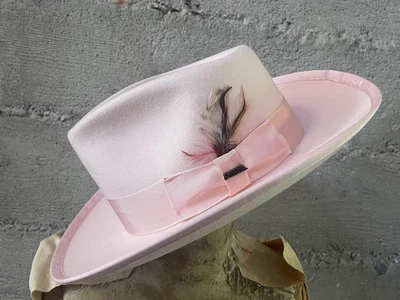 Fedora de fieltro para hombre - Scala Classico - rosa claro Foto 1 de 4