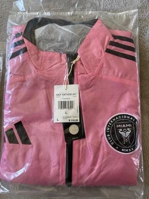 Двусторонняя куртка adidas Inter Miami черная/розовая MLS размер L - Изображение 1 из 4