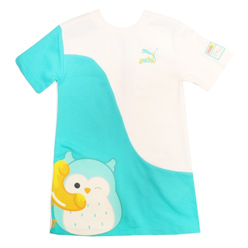 OFF WHITE T shirt manica corta PUMA Sm X colorblocked vestito neonata ragazza bianco sporco casual