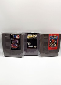 Nintendo NES Lot 3 games-Major League Baseball, Narc and Dash Galaxy