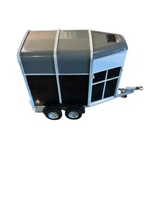 Ertl Horse Livestock Trailer Britains LTD 2006 Black Grey & White - Picture 1 of 5
