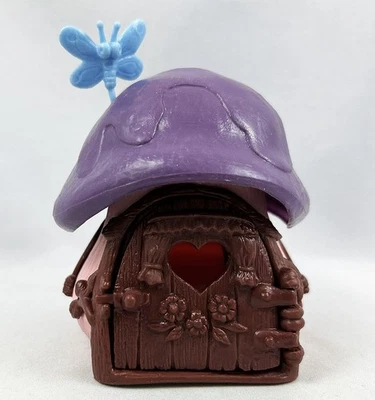 Les Schtroumpfs - Schleich Petite Maison Rose Toit Mauve et Papillon (occasion) - Photo 1/4