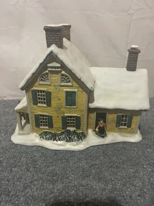 Casa de invierno Currier And Ives American Homestead 2000 vintage con caja original - Imagen 1 de 15