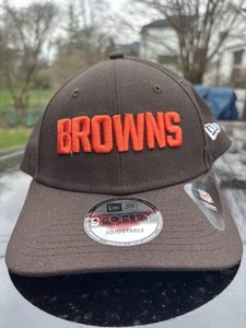 NFL Cleveland Browns Brown Structured Adjustable Snapback Hat By New Era DRAFT - Picture 1 of 7