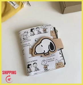 Snoopy Geldbörse Anime Cartoon kurz Münzbörse hochwertig süß Reißverschluss Studentenausweis - Bild 1 von 7