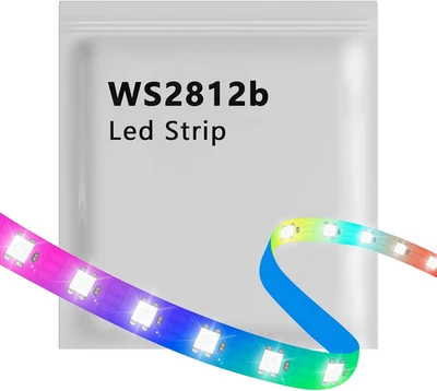 Ws2812B Led Strip RGB IC, 1M 144Led IP30 Scheda PCB in Rame a Doppio Strato Indi - Immagine 1 di 4