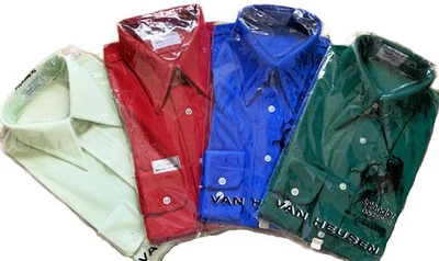 Vintage 1970's Men's VAN HEUSEN Polyknit Body-Contoured Shirt 16/33 CHOOSE COLOR - Image 1 of 4