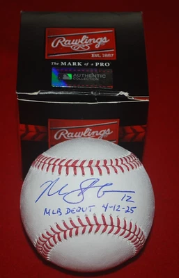 Oakland Athletics MAX SCHUEMANN Signed MLB BASEBALL PSA Witnessed COA 4C42449 - Image 1 of 3