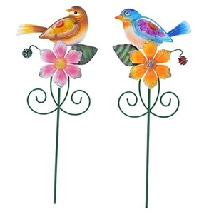 Floral Garden Stake Outdoor Plant Pick Water Proof Metal Flower Stick for - Picture 1 of 8