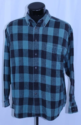 Native Habitat Planet Earth L Button Front Hipster Flannel Logger Shirt Outdoor - Image 1 of 4