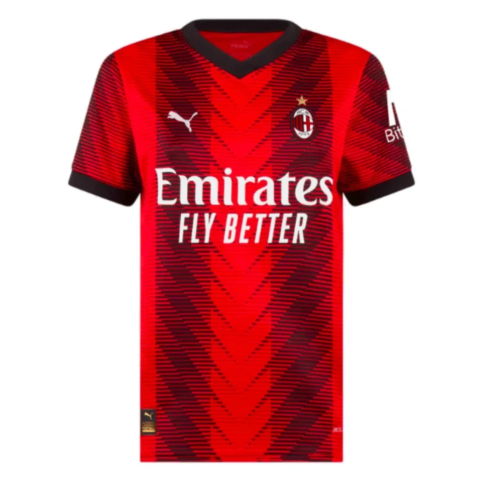 Women's Football Shirt Red AC Milan Home 2023-2024 Soccer Jersey Top T-Shirt - Image 1 of 1