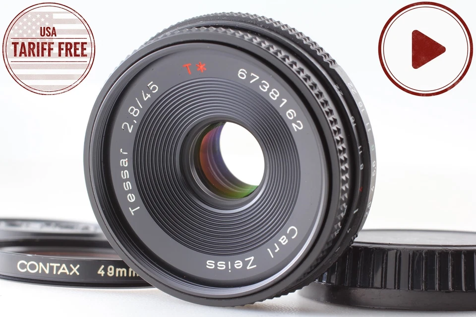[Near MINT] Contax Carl Zeiss 45mm f/2.8 AEJ Pancake Lens For C/Y CY From JAPAN - Image 1 of 4