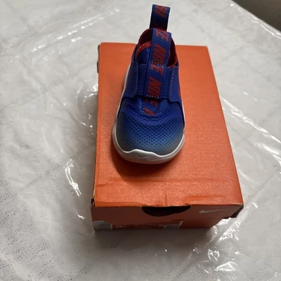 NIKE Flex Runner Shoes Blue & Red #AT4665-408 Boy's Size: 2C New $35 NEW - Image 1 of 4