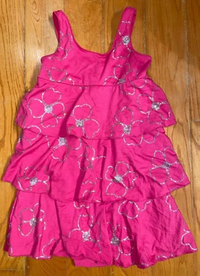 JUSTICIA: Vestido rosa para niña con lentejuelas grises, talla 10 Foto 1 de 3