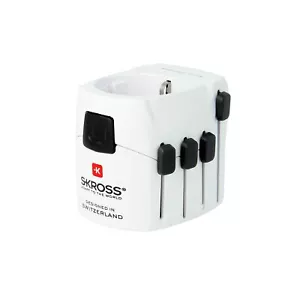 SKROSS Country Travel adapter: World to Europe 250V 7A, white, AU/CN/UK/US/IT - Picture 1 of 4