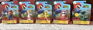 Jakks Pacific x Super Mario - 4" Complete Set (Koopa/Mario/Peach/Plant/Shy) NEW - Picture 1 of 6