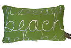 Nwt Beach Thro Green Lime Pillow By Marlo Lorenz Lumbar  Bright Neon New