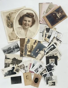 Antique & Vintage Photo Lot - CDV Cabinet Card Tin Type RPPC Snapshot Military - Picture 1 of 18