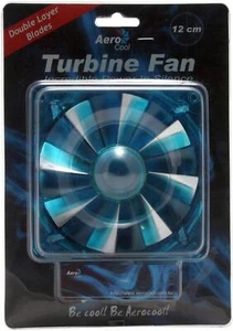 Aerocool Turbine Silent LED Case Fan 120mm - Transparent Blue - Picture 1 of 3