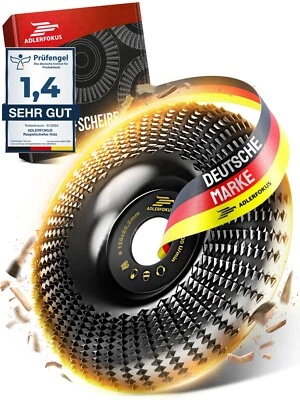 Adlerfokus Holz Schleifscheibe 125mm - Raspelscheibe 125 für Winkelschleifer - Bild 1 von 4