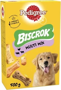 Pedigree Biscrok Multi Mix Dog Treats Bone Shaped Biscuits-500 g - Picture 1 of 8