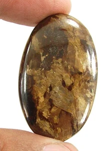 Piedra preciosa suelta de bronceito natural de 54,20 quilates cabujón alambre envoltura piedra - 20244 - Imagen 1 de 2