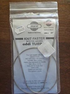 Skacel Strick schneller mit erstaunlicher addi Turbo Stricknadel US4, 3,5 mm, 24 Zoll - Bild 1 von 2