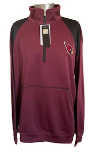 New NFL Arizona Cardinals Heather Red Full Zip 100% Polyester Jacket Size 2xl - Picture 1 of 3