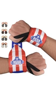 Bear Grips Extra Strength Weight Lifting Wrist Wraps | Straps 12" & 18" - Picture 1 of 6