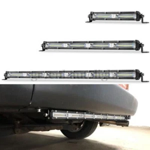7 pulgadas 13 pulgadas 20 pulgadas LED barra de luz de trabajo delgada 60W 120W 180W inundación conducción todoterreno SUV - Imagen 1 de 15