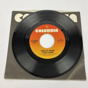 MEN AT WORK - Down Under - Crazy - Vinyl 45rpm 1982 Columbia Records 38-03303 - Picture 1 of 4