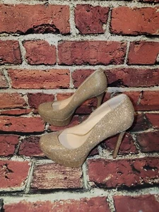 Woman's Rinestone, Silver Jessica Simpson Platform Sparkle Heels, Size 7m - Picture 1 of 8