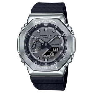 CASIO G-SHOCK GM-2100-1ADR Mens Silver Analog/Digital Watch with Black Band - Picture 1 of 4