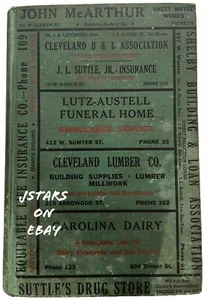 1947 1948 SHELBY, NC, MILLER'S CITY DIRECTORY BUSINESS YELLOW PAGES ADDRESSES - Picture 1 of 9