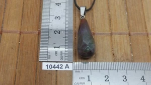 Pendentif "goutte à facettes" ONYX + CORDON REGLABLE collier lithotherapie reiki - Picture 1 of 1