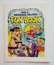 Post Pebbles Cereal Promo Flintstones "Take A Bedrock Splash Fun Book" RARE Vtg.